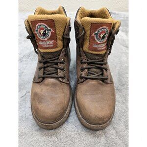 Brahma Combat Boots Mens 5 Work Brown Oil‎ Tan Leather Extended Wear Track